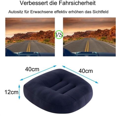 Rehausseur De Siège Auto - Coussin De Chaise 40 X 40 Cm - Augmente La Visibilité Pendant La Conduite, Également Pour Table À Manger, Chaises De Bureau, Fauteuil Roulant, Chaise De Jardin, Canapé | Rakuten