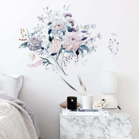 Stickers muraux vintage I autocollant sticker mural plantes vertes nature I Décor pour salon chambre cuisine couloir Entrée chambre (1/4)