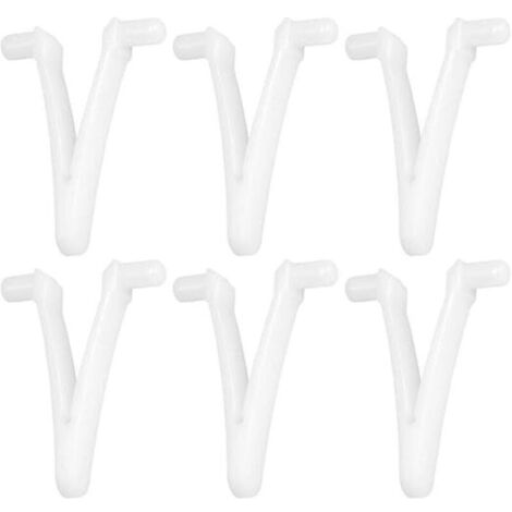 6pcs Piscine d'approvisionnement Papillon v Clip pour Piscine Spa Brosse Feuille râteau Feuille Skimmer tête d'aspirateur pour Nettoyage de Piscine (1/4)