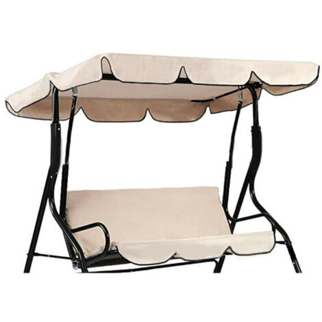 (Beige, 195 x 125 x 16 cm)Bâche d'ombrage pour balcon, housses pour balancelle jardin extérieur, auvents imperméables extérieurs, pare-soleil balancelle