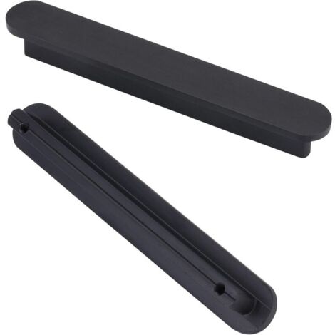 Lot de 6 poignées Noir Poignee de Meuble Cuisine Laiton Brossé Noir Entraxe 128mm-poignées de placard Poigné e Meuble (1/4)
