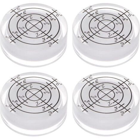 Purchasing Map Lot de 4 niveaux à bulle ronds 32 x 7 mm, mini marqueurs de niveau Bullseye ronds pour nivellement d'appareil photo, trépied, télescope, atelier, plateau tournant, blanc (1/4)