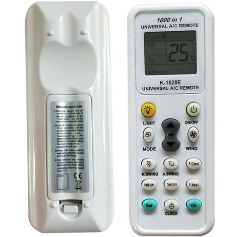 Télécommande universelle pour climatiseur, compatible avec LG, Gree, Midea, Toshiba, Haier, Daikin, Hitachi, etc., télécommande universelle pour climatiseur K-1028E, réglage à un bouton (1/4)