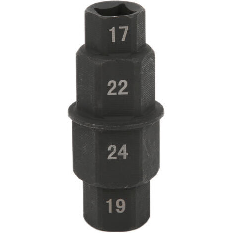 Outil d'essieu hexagonal de moto 17/19/22/24mm, adaptateur de douille de broche de moyeu de roue avant de remplacement pour R1 R6 (1/4)