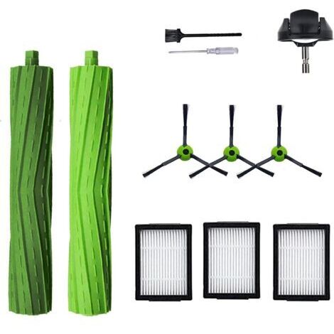 Pièces détachées pour aspirateur iRobot Roomba J7 I7 I6 I3 I4 I2 I5 I8 I1+/Plus E5 E6 I E J, 1 jeu de brosses à rouleaux en caoutchouc, 1 roue avant, 4 filtres, 4 brosses latérales (1/4)