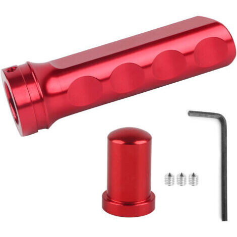 Manchon de poignée de frein à main, aluminium universel manchon de poignée de frein à main anti-dérapant protecteur accessoire de couverture de frein à main pour voiture automatique(Élev (1/4)