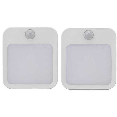 Mini veilleuse LED blanche chaude avec capteur de mouvement, 2 pièces, veilleuse à luminosité réglable, prise ue 110-220V (1/5)