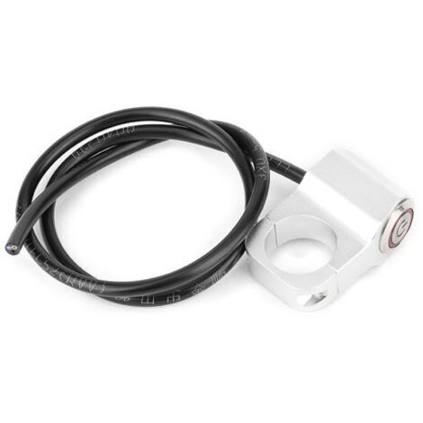 Interrupteur de phare de guidon en alliage d'aluminium, avec indicateur LED rouge, pièces de Modification pour motos, 25mm (1/5)