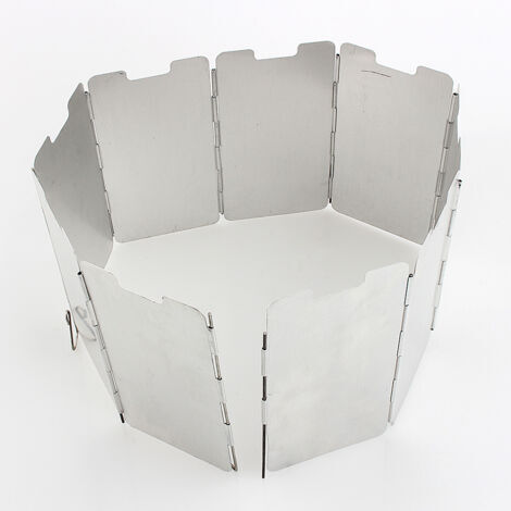 Réchaud à gaz pliable de survie à 9 plaques avec pare-vent en métal pour le camping (1/5)