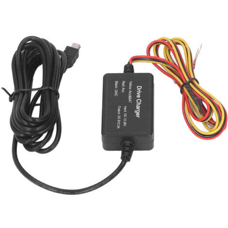 Kit de câblage pour caméra embarquée, avec fils de caoutchouc et métal, compatible avec rétroviseur, GPS et détecteur de radar 12-30 V 10 W MINI (1/5)
