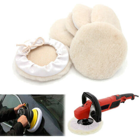 Kit de 6 tampons de polissage de 7 pouces pour capot de voiture, polisseuse en laine, pour réparation de carrosserie et perceuse. (1/5)