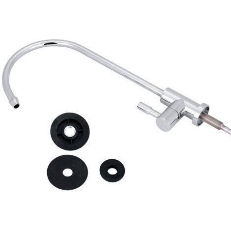 Robinet de cuisine à col de cygne, robuste et durable, au design élégant, compatible avec tous les systèmes de filtration d'eau sous évier et différents types de filtres à eau pure. (1/5)