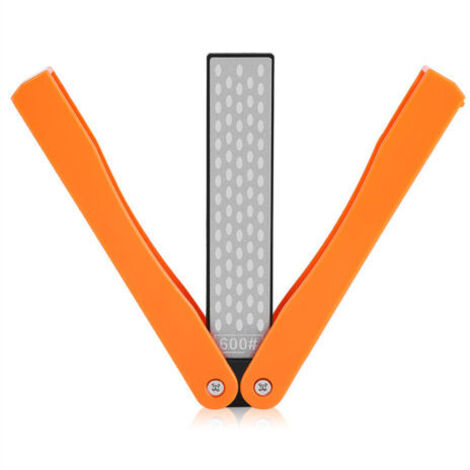 Pierre à aiguiser pliable double face 400/600 pour le camping en extérieur (jaune) (1/5)