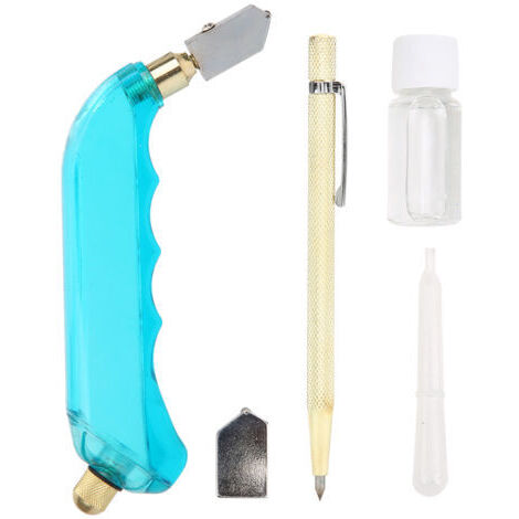 Ensemble de stylos de marquage diamantés pour coupe-verre remplis d'huile, pour travaux domestiques et de découpe (Plan A1) (1/5)