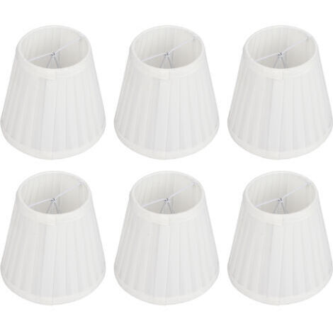 Lot de 6 abat-jour en tissu pour lustre, applique murale ou lampe, idéal pour la décoration de salon, chambre ou hôtel. (1/5)