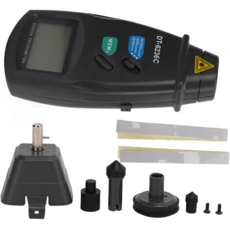 Tachymètre numérique 2 en 1 à contact optoélectronique sans tr/min pour la fabrication de roues de moteur automobile (1/5)