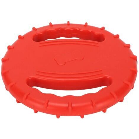 Disque volant pour chien, flexible et couineur, à 2 faces creuses, pour l'entraînement des grands chiens (1/5)