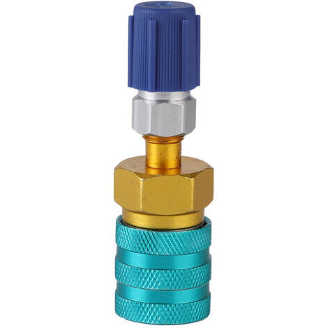 Adaptateur de climatisation, coupleur rapide R1234YF côté bas pour tuyau de charge (1/5)