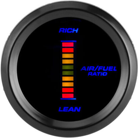 Jauge universelle de rapport de carburant d'air bleu indicateur LED mètre 52mm Dia Instrument automatique (1/5)