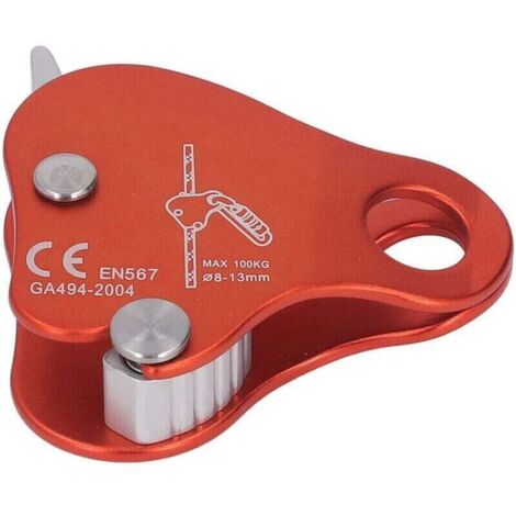 Bloqueur De Corde D’escalade Autobloquant – Alu, Diamètre 8-13 Mm, Charge 5KN (100kg) – Certifié CE EN567 – Pour Alpinisme, Rappel, Grotte