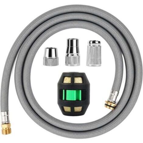 Flexible de Douche Flexible Extensible Pour Robinet (1500 mm, Avec Boule de Poids et 3 Adaptateurs) Pièce n° 48293000 (1/4)