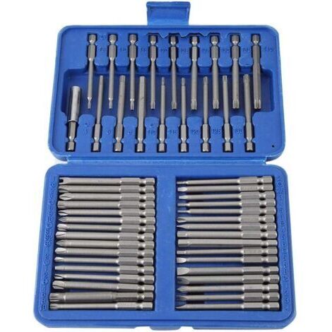 Jeu d'embouts de tournevis électrique 50 pièces, comprenant un Kit de tournevis Phillips, à fente, Torx et de forme spéciale (1/5)