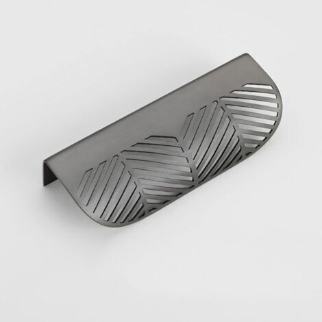 (Large,Black) Poignées de Placard de Cuisine en Laiton Forme de Feuille Poignées de Porte de Tiroir Poignées de Meubles avec Vis pour Chambre de Salle de Bain (1/4)