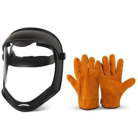 Casque de Faciale avec Visière Housse de Anti-buée Meulage de Sécurité, Protège Contre Chutes, Masque Double Bandeau (1/4)