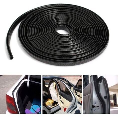 Bande de protection en caoutchouc en forme de U pour bords de voiture de 1 mm à 2,5 mm d'épaisseur (noir) (1/5)