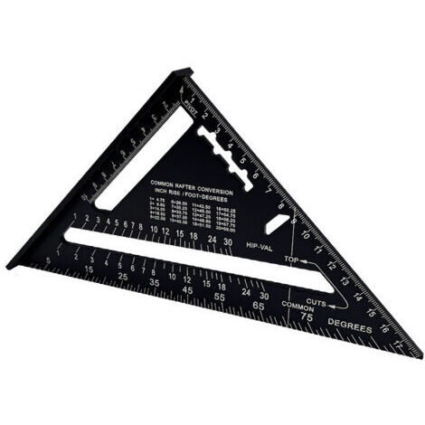 Équerre de coupe Tectonal Cutter métrique 7 pouces en alliage d'aluminium, rapporteur d'angle. (1/5)