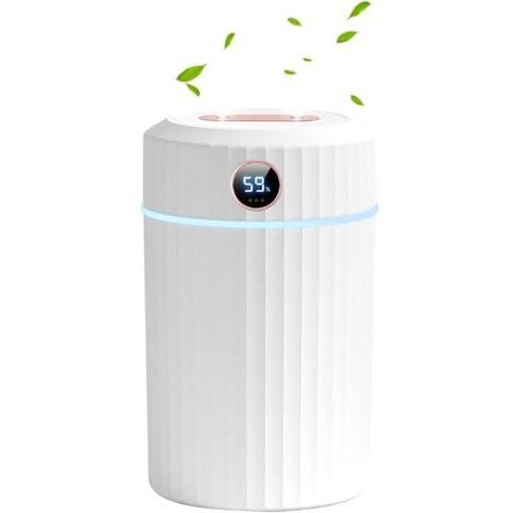 Humidificateur Diffuseur darômes, Humidificateur à Ultrasons 2L avec LED 7 Couleurs, Diffuseur darômes à Double buse Vapeur (1/5)