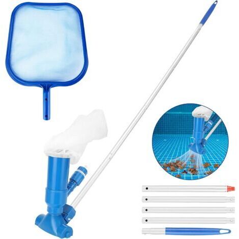 Aspirateur Piscine, Aspirateurs à Main for Les piscines avec Tige à 5 Sections, Aspirateur Piscine Jet Portable, for Spa, Étang, Piscine, Fontaine (1/5)
