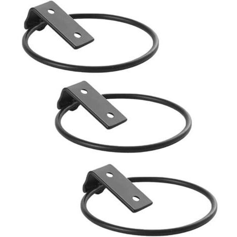 Lot de 3 supports muraux pour pot de fleurs en fer pour intérieur et extérieur (1/4)