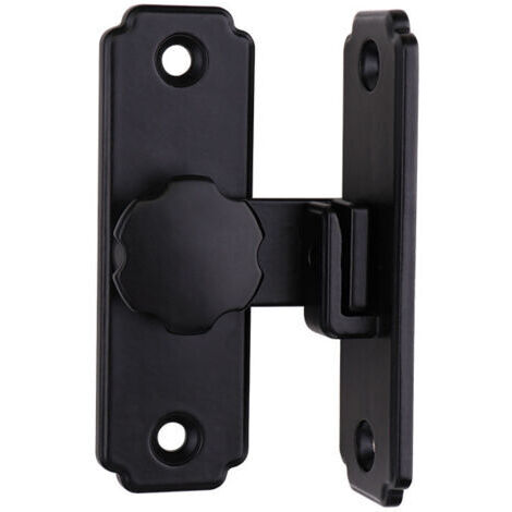 Loquet et targetteLoquet de porte, verrou de porte grange, boucle de verrouillage à 90 degrés, loquet de verrouillage coulissant, convient pour porte et fenêtre de cage de grange (noir, taille : 81,5 (1/5)