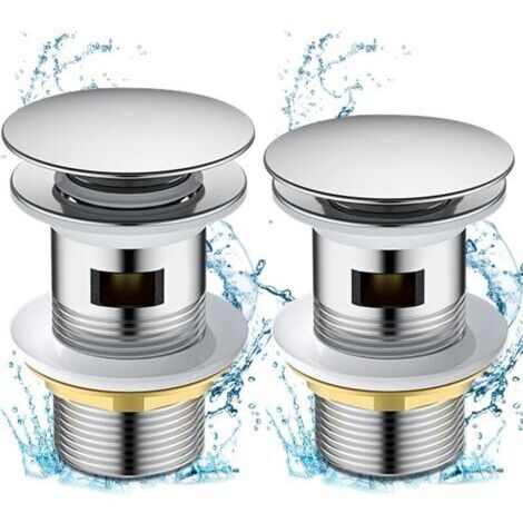 2pcs Cuivre Bonde de Lavabo Pop-up