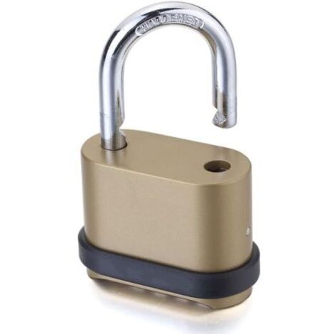 Padlock Cadenas à combinaison à 4 chiffres en alliage de zinc pour l'extérieur, convient pour clôtures et portes, serrure mécanique (1/4)