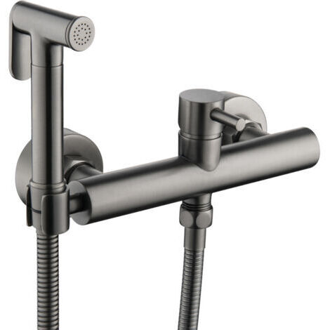 Ensemble de douche de Bidet caché de salle de bains, pulvérisateur à main chaud et froid, toilettes d'eau chaude, noir