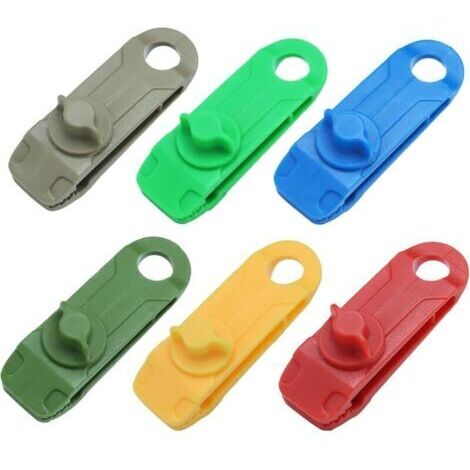 Lot de 6 clips de verrouillage robustes pour tentes de tente requin pour auvents, pinces de verrouillage sécurisées pour camping, caravane, couvertures de voiture (1/4)