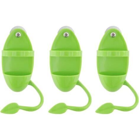 3 Pièces Support de Nourriture en Os Seiche avec Support Debout, Oiseaux Seiche Squelette Stand, Support pour Os de Seiche, pour Placer des Fruits, des Légumes et des Os de Calmar(Vertes) (1/4)