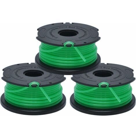 Bobines de Rechange pour Coupe-Bordures, Bobine A Déroulement Automatique, 3 x 6 m de Fil en Nylon et Résistant, Fil de ⌀2 mm Fontainebleau Lot de 3 Vert (1/4)