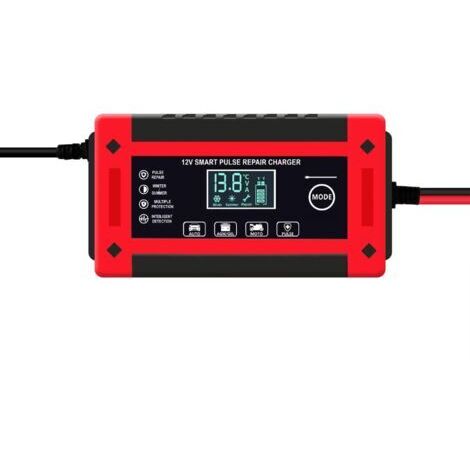 12V 6A JauneChargeur de batterie de voiture 12V 6A à alimentation directe avec affichage intelligent, chargeur de batterie au plomb-acide pour moto compatible avec les batteries au plomb-acide. (1/5)