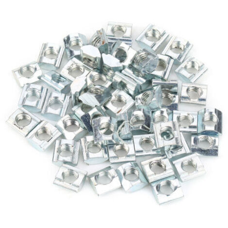 crou coulissant en T en acier au carbone, 50 pièces, pour accessoires de profil en aluminium série 20 M6 105 (1/4)