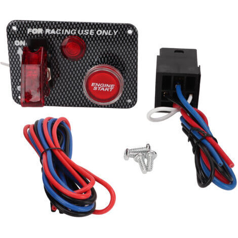 Panneau Universel de Bouton de démarrage de Moteur de commutateur d'allumage de Voiture d'alliage d'aluminium de 40A 12V pour des Voitures de Course (1/4)