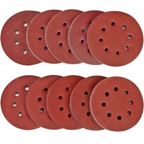 Disque de Ponçage 100pcs Disques Abrasifs 40/80/120/180/320/600/800/1000/1500/2000 Grain Taille de 125mm Idéal pour Poncer/Polir/Dérouiller HSDPS5M100, Meule d'angle (1/4)