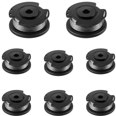 Bobine de rechange pour Bosch ART 23 SL/ART 26 SL/ART 2300/ART 23-28/ART EASY (F016800569/F016800385) pour tondeuses à gazon Bosch avec 1 capuchon (F016F04557) 8 pièces (1/5)