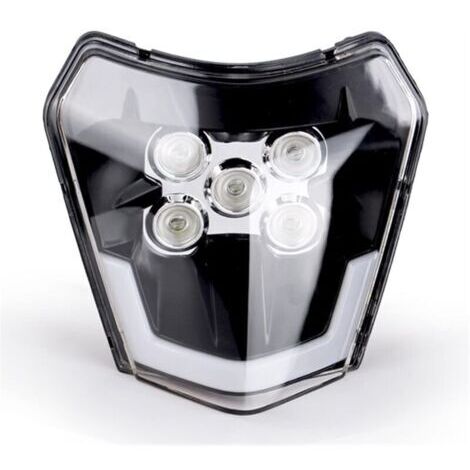 Moto phare LED plaque phare avant adapté for KTM EXC 300 XC XCF XCW XCFW SX SXF SXS 125 à 690 2012-2022 tête lumière mèche