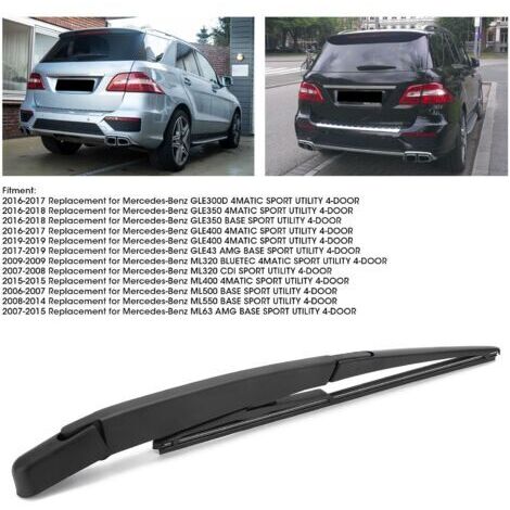 Lame de bras d'essuie-glace arrière A1648200744 de remplacement pour MercedesBenz W166 W164 ML350 ML500 (1/4)