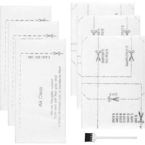6 Pièces Filtres évacuation Microfiltres Compatible avec Miele C1/C2/C3/S400-S456i/S600-S658/S800-S858/S2000-S2999/S5000-S5999/S8 (1/5)