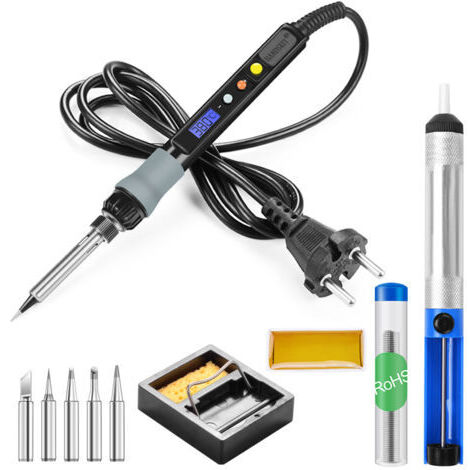 Ensemble de fer à souder à affichage numérique 80W, chauffage interne LCD, température réglable, fer à souder 220V (1/4)