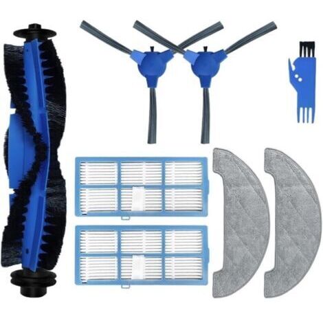 Compatible avec Les pièces de Rechange for aspirateur Robot Ultenic D5 Series D5S / D5S Pro / D5S Pro+ Brosse latérale Principale Filtre Hepa Chiffon de vadrouille(Set C) (1/5)